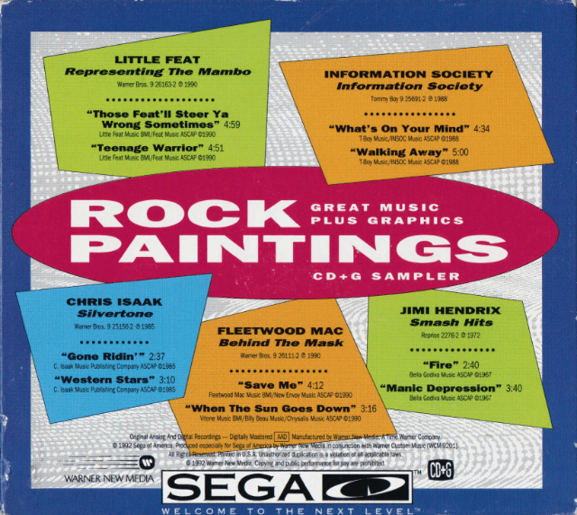 Rock Paintings and Hot Hits box art for Sega CD